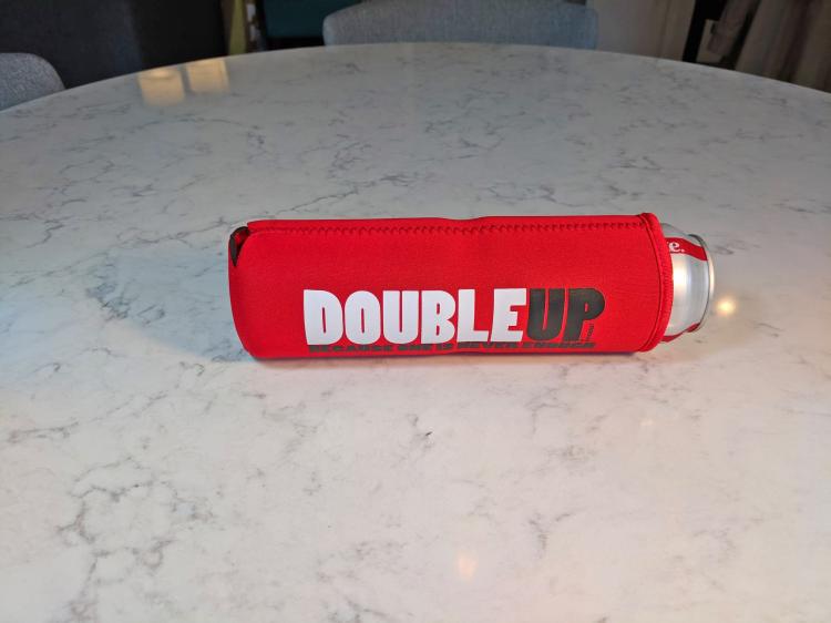 Double-Up Can Cooler - Double beer koozie - extra tall koozie holds 2 cans at a time