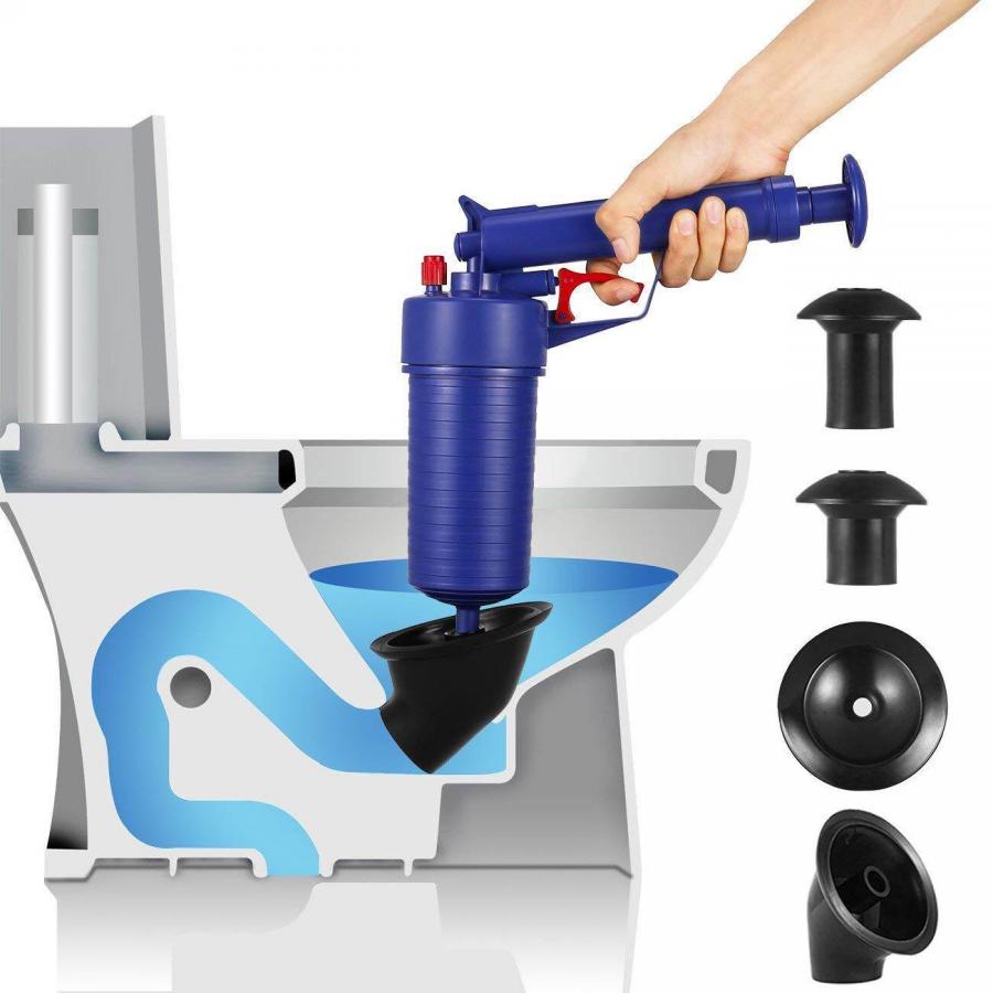 This Air Pressure Gun Drain Blaster Instantly Unclogs Sinks, Tubs, and