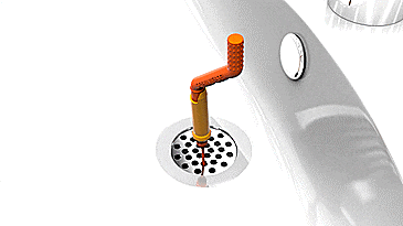 Drain Weasel - Mini Drain Unclogger - Spin Handle To unclog drain