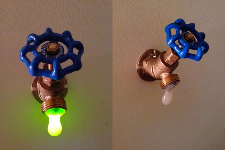 Faucet LED Night Light/ Steampunk/industrial/ Novelty Nightlight