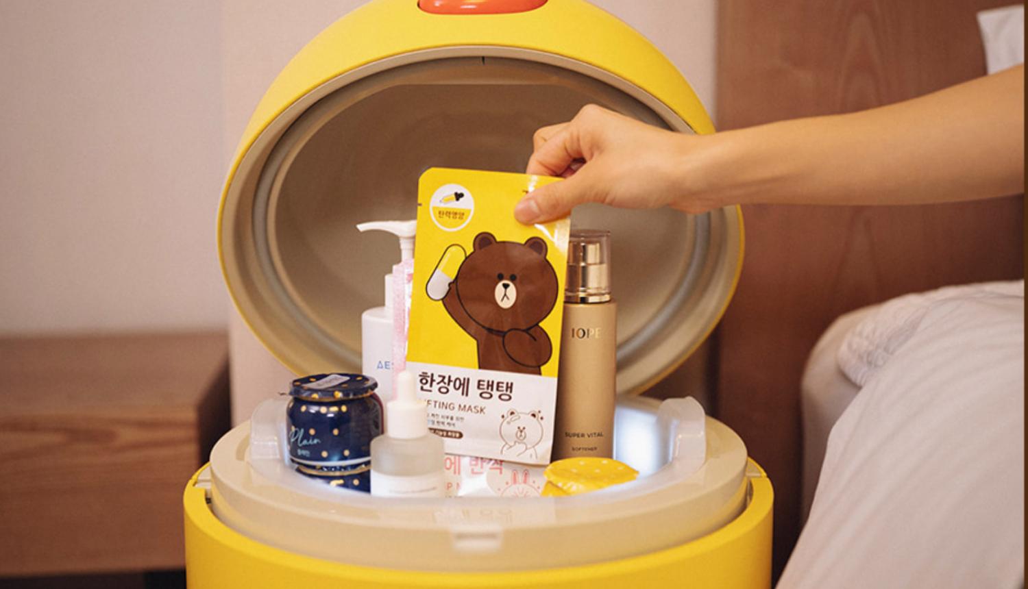 kawaii bear mini fridge