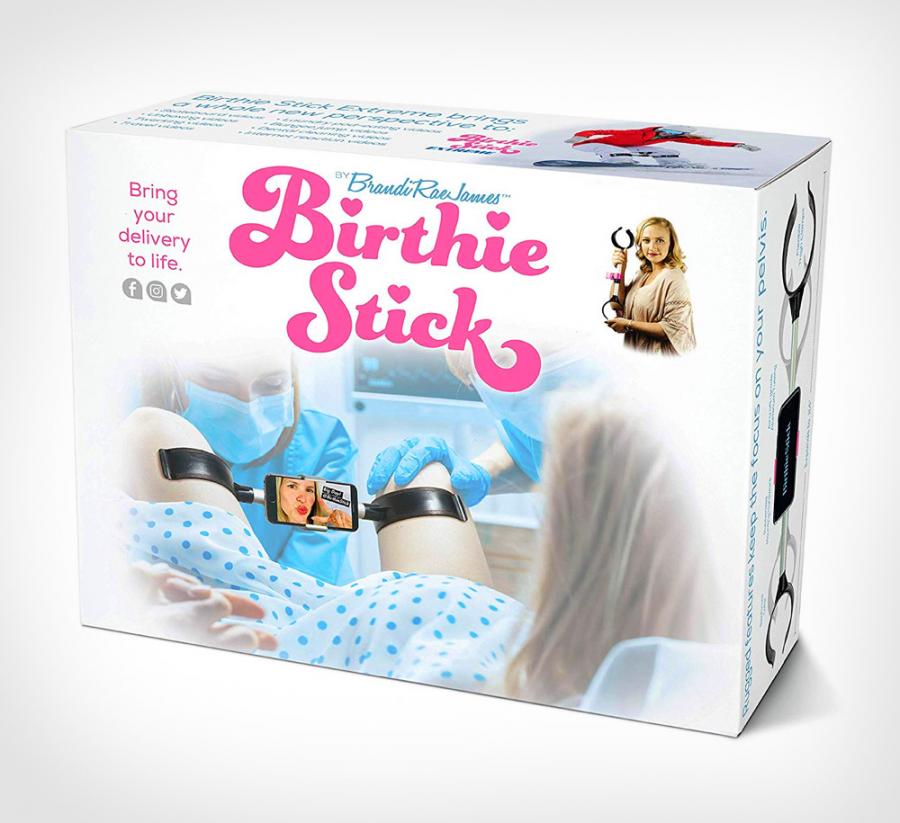 Birthie Stick Allows You To Take Up-Close and Personal Selfies While Giving Birth