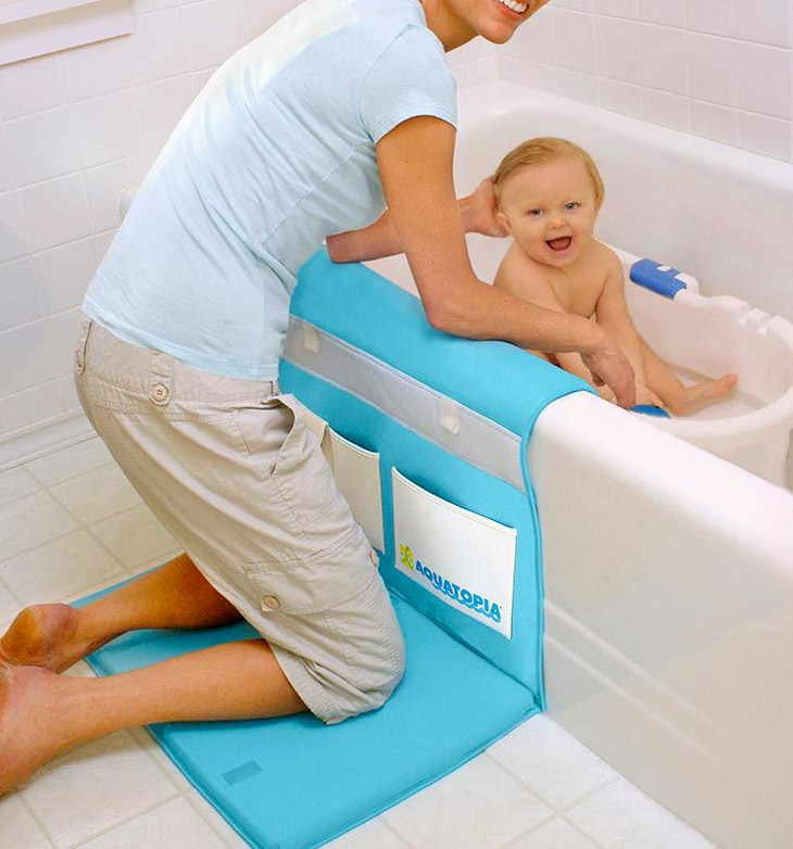 Aquatopia Easy Bath Kneeler - Padded bath-time floor mat - easy on the knees bath mat while bathing kids or dogs