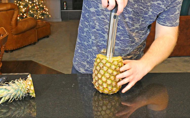 Easy Pineapple Slicer De-Cores Pineapples In Seconds