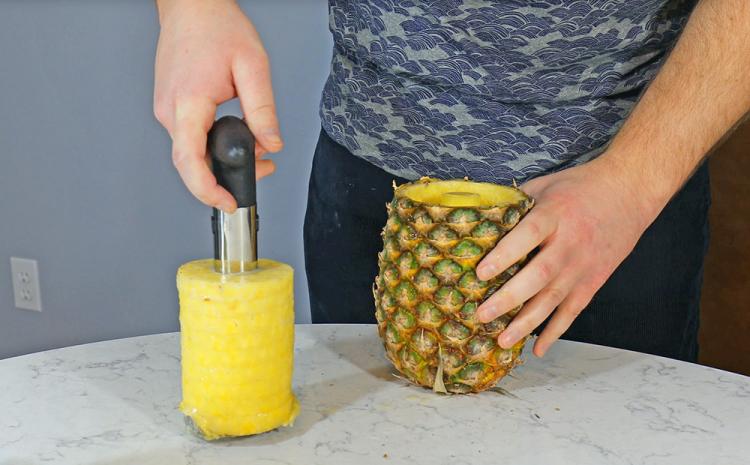 Easy Pineapple Slicer De-Cores Pineapples In Seconds