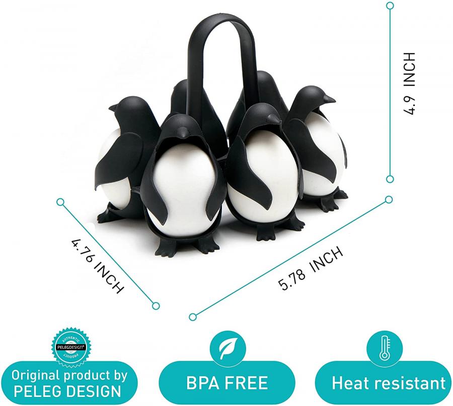 Penguin Shaped Boiled Egg Holder Hard Boil Egg Cooker Can Hold Up