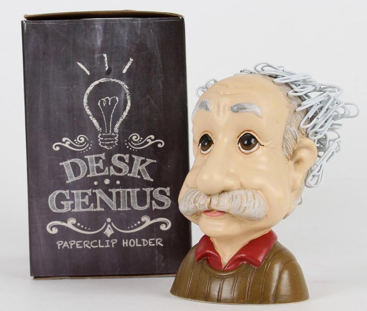 Einstein Crazy Hair Paperclip Holder