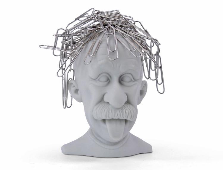 Einstein Crazy Hair Paperclip Holder