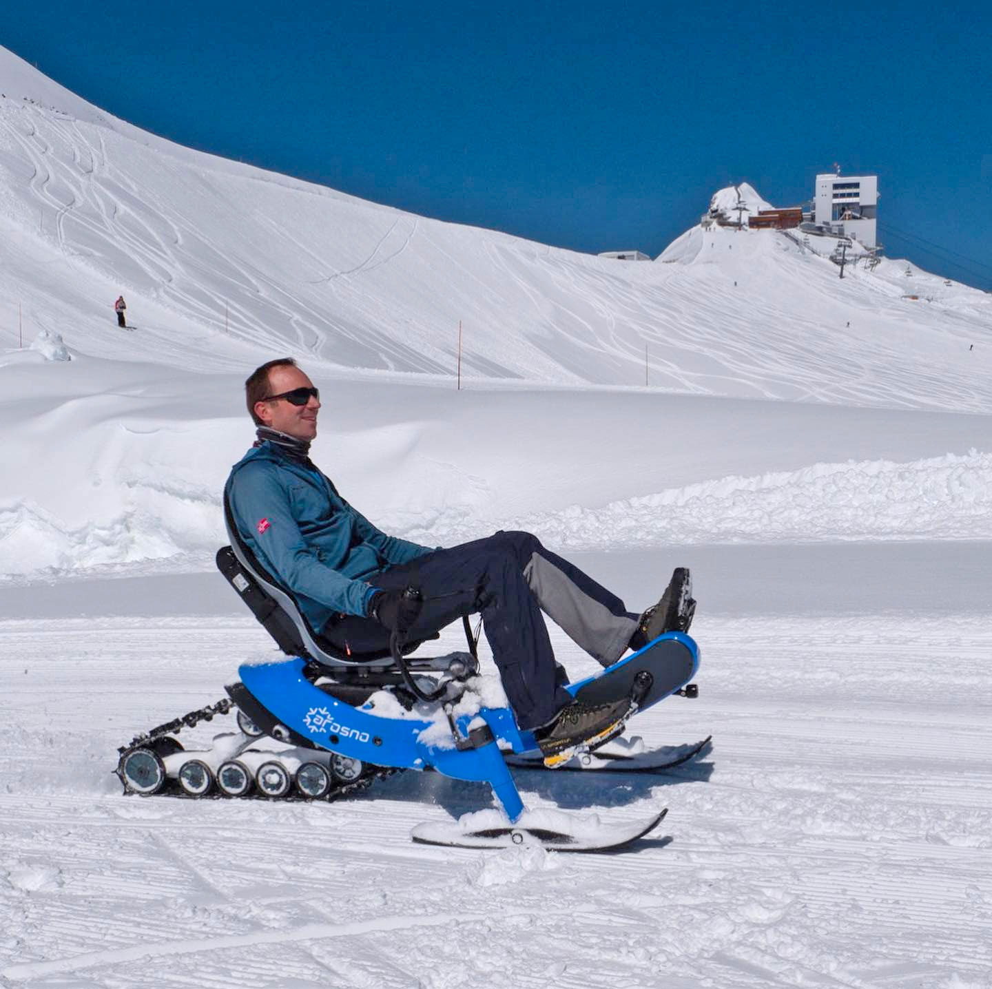 Arosno E-Trace electric assist snow bike sled combo