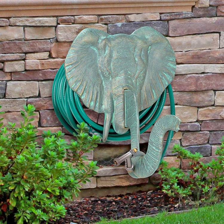 Elephant Head Garden Hose Holder