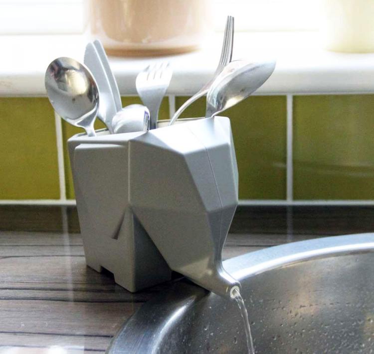 Elephant silverware online drainer