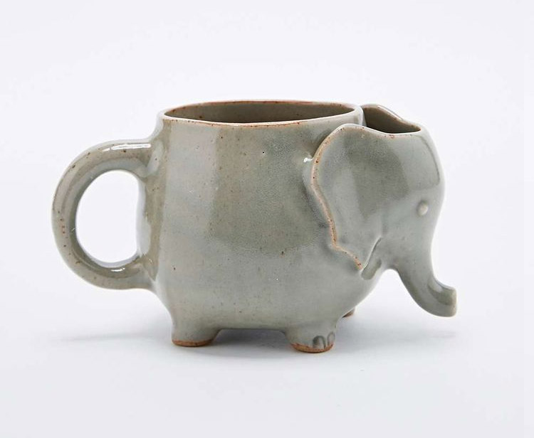 Cute Elephant Tea Mug - Elephant mug holds tea bag in head