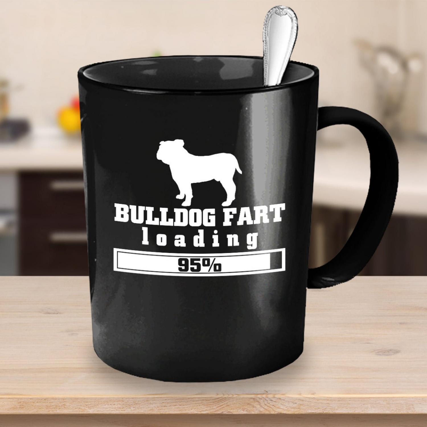 Farting Frenchie Coffee Mug - French bulldog fart coffee mug