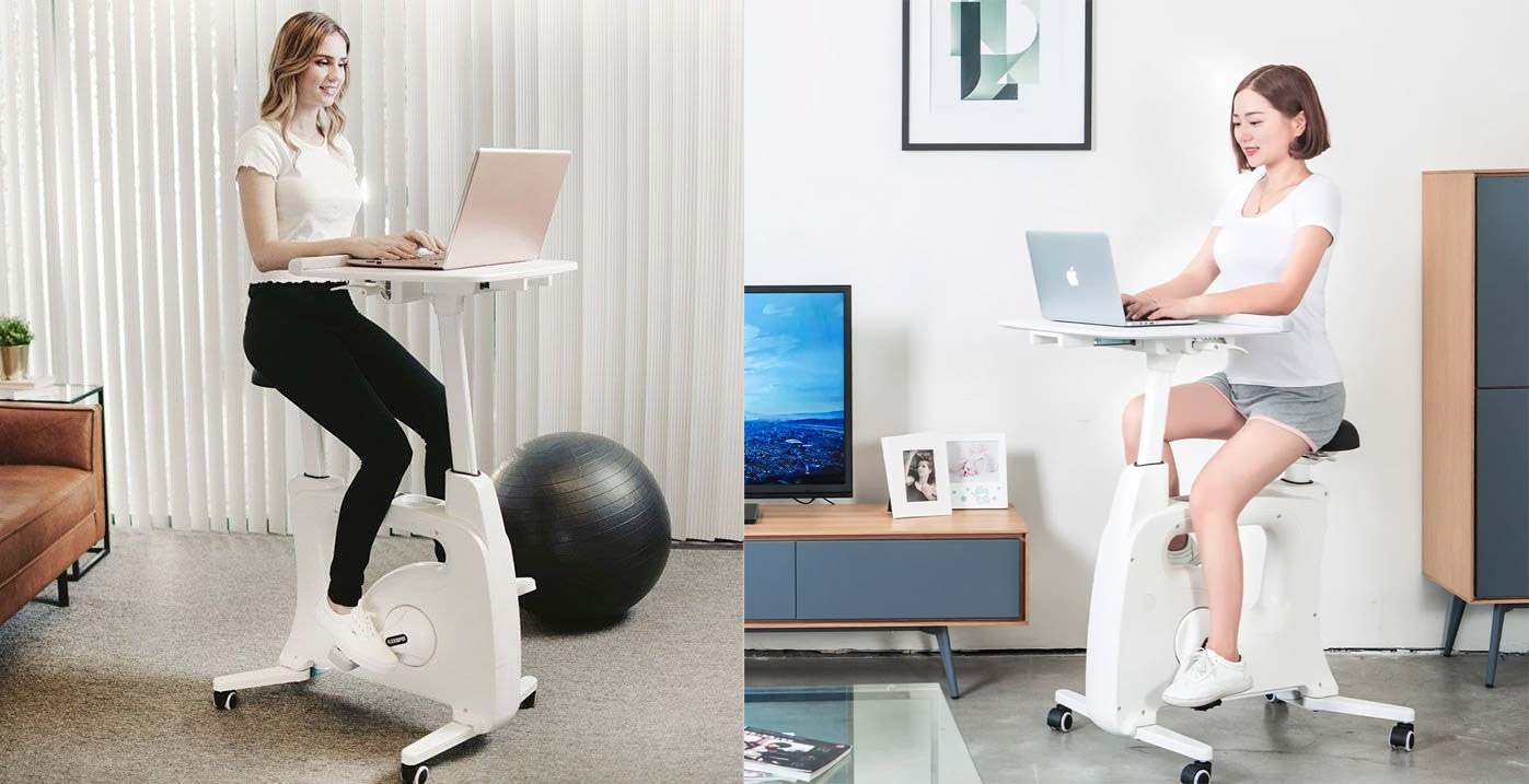 This Exercise Bike Has a Desk That Lets You Be Active While You