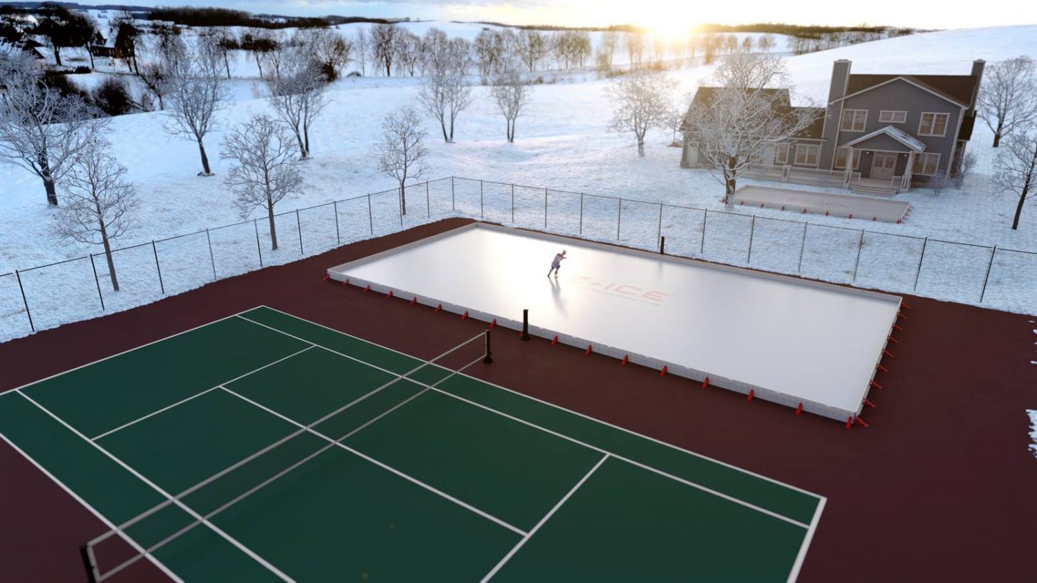 The EZ Ice Is a DIY Backyard Ice Rink That Sets Up In Just 60 Minutes