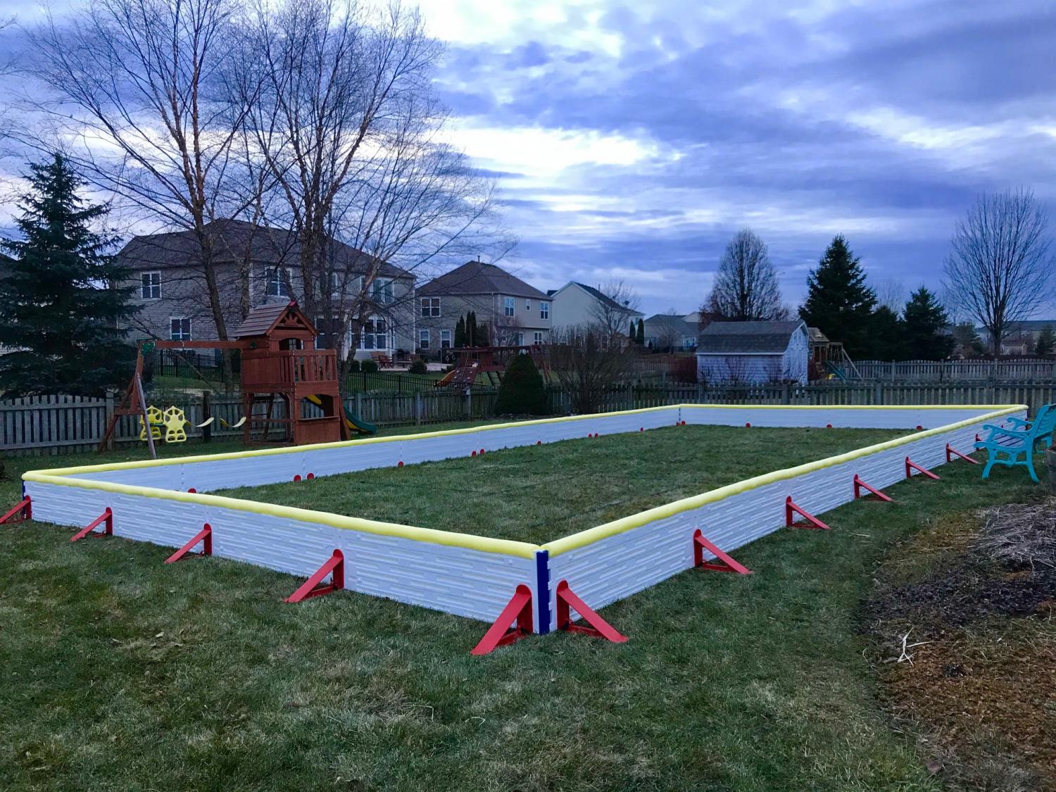 EZ Ice Rink - DIY Backyard Ice Rink That Sets Up in 1 Hour