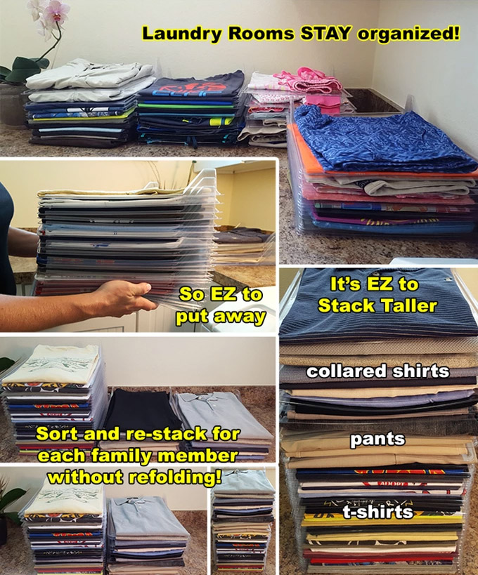 EZSTAX Interlocking Clothing Organizer Dividers - T-shirt clothing dividers