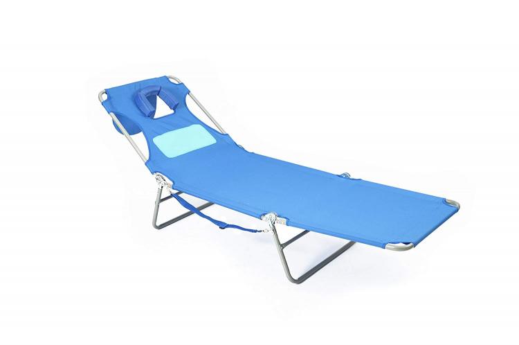 Beach chair with hot sale face cut out