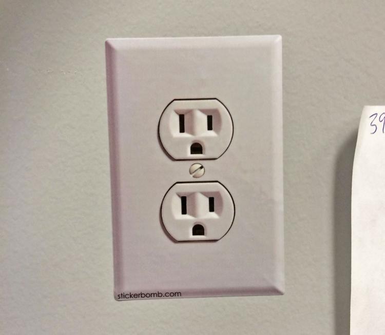 Fake Electric Outlet Sticker