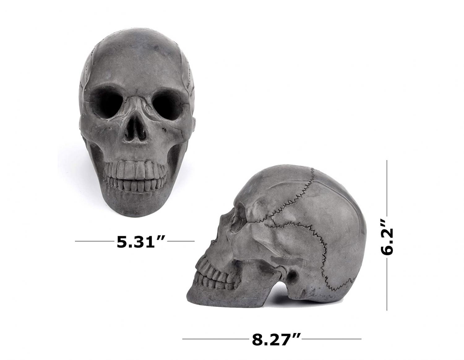 Fake Fireproof Human Skulls For Your Fire-pit - Burning skull bonfire Halloween prop