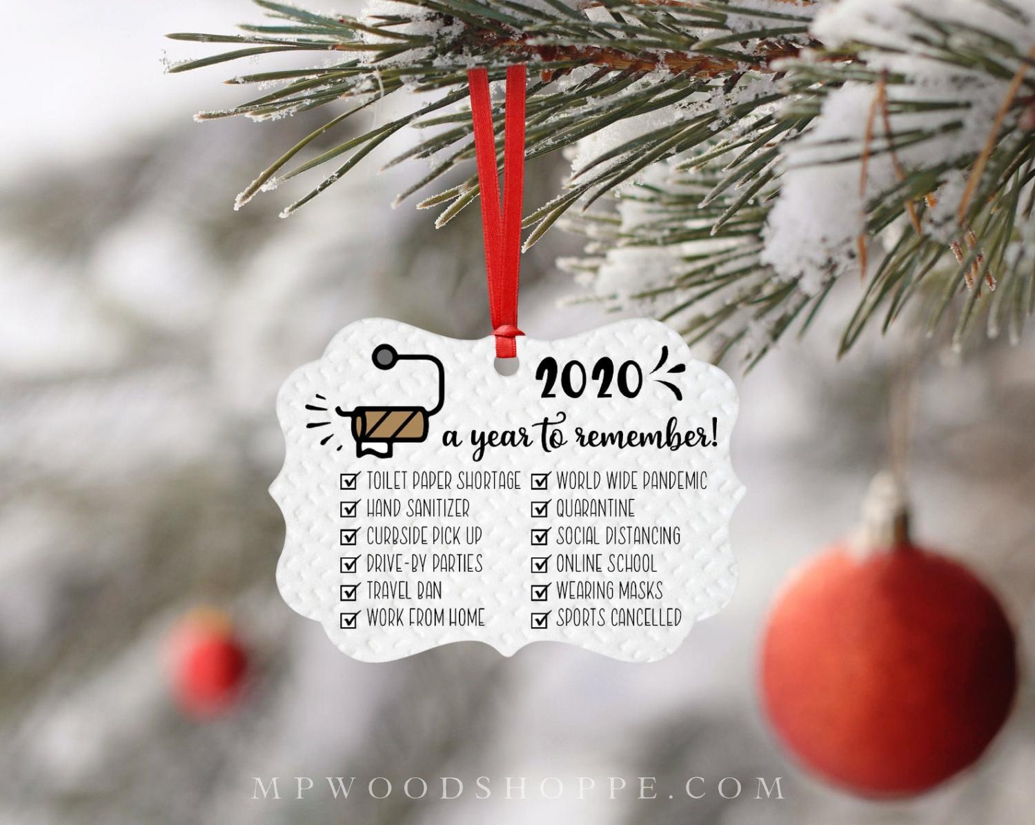 2020 A Year To Remember - Funny List of Disasters From 2020 Christmas Ornament