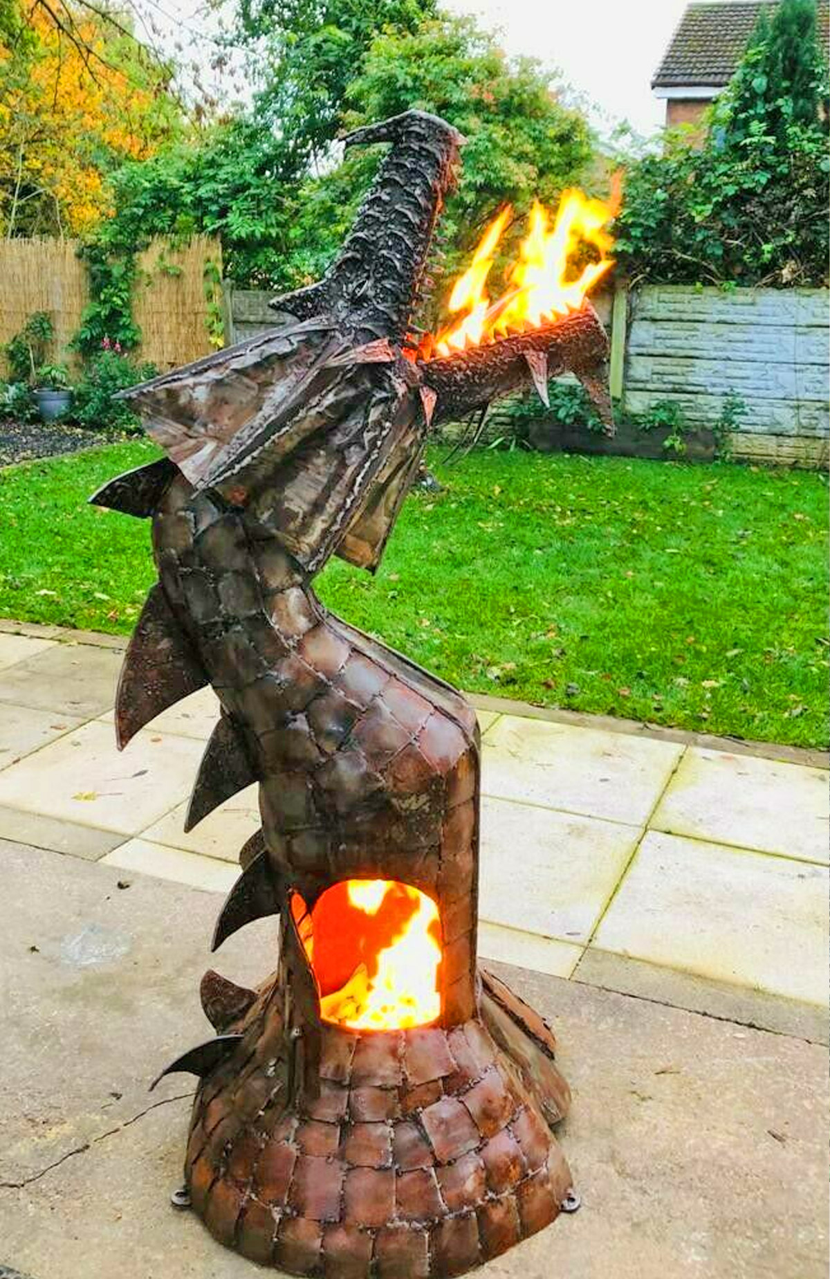 This Giant Fire Breathing Dragon Wood Burning Stove Is a True Work Of Art