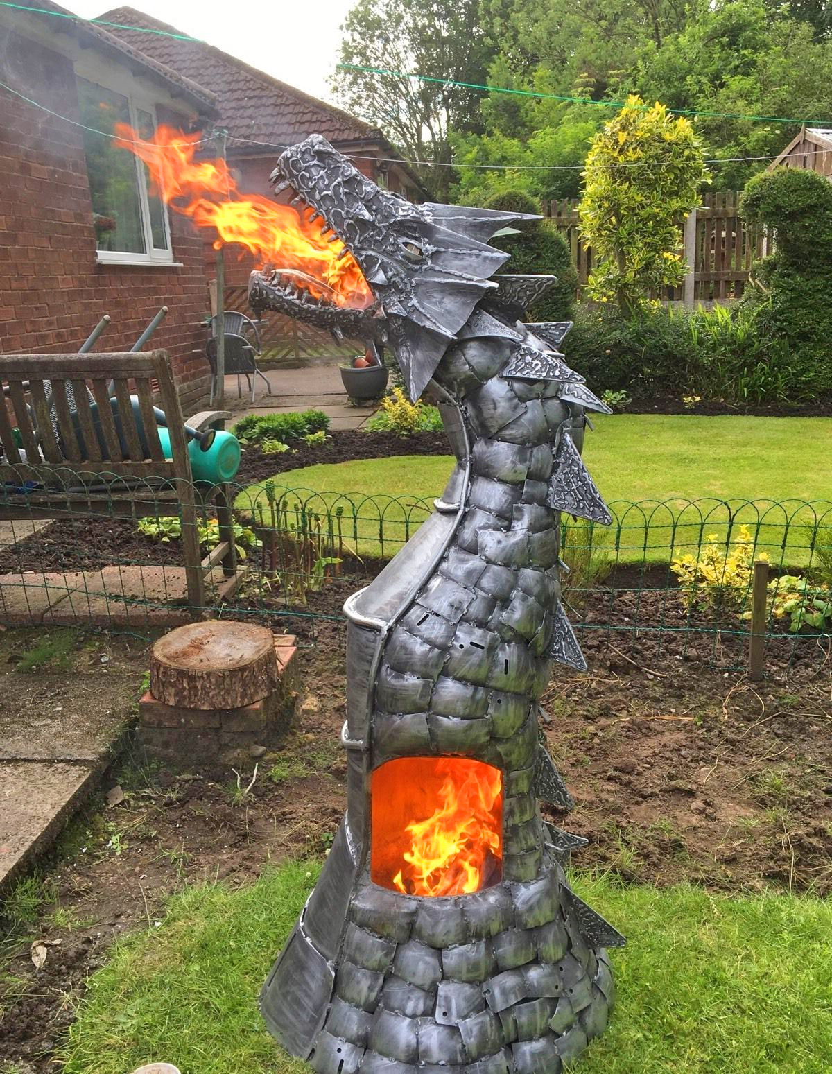 This Giant Fire Breathing Dragon Wood, Dragon Fire Pit