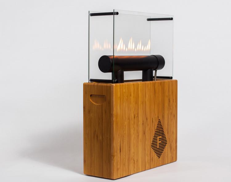 Fireside Audiobox that syncs jumping flames to your music - Dancing fire Bluetooth speaker