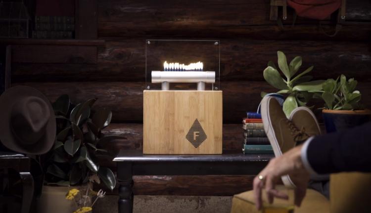 Fireside Audiobox that syncs jumping flames to your music - Dancing fire Bluetooth speaker