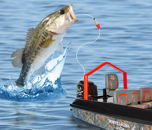 Catching fish with a RC boat #fishing #fishingtiktoks #rcboat #bassfis, rc  boat