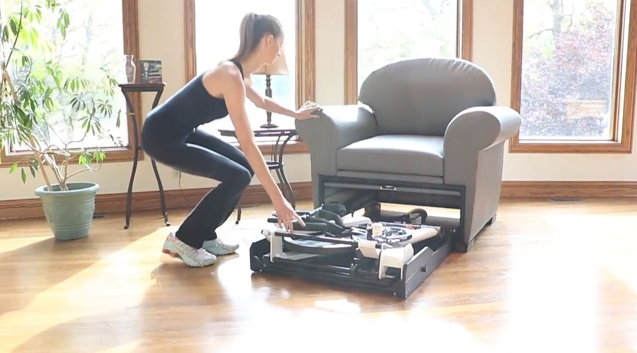 This Company Makes Stow Away Fitness Equipment That Hides Inside Furniture When Not In Use