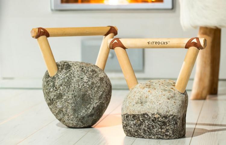 FitRocks Stone Kettlebell - Caveman kettlebell - Rock kettlebell