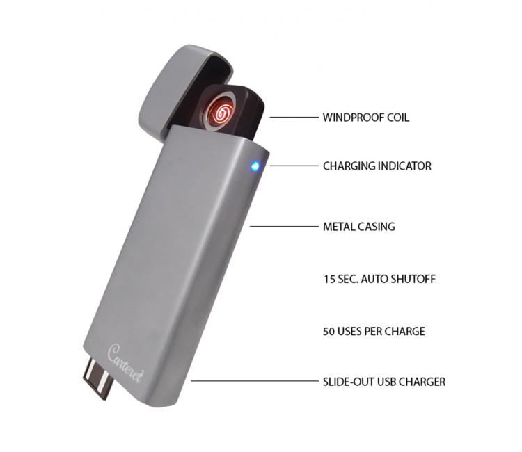 Carteret Flameless Rechargeable USB Lighter