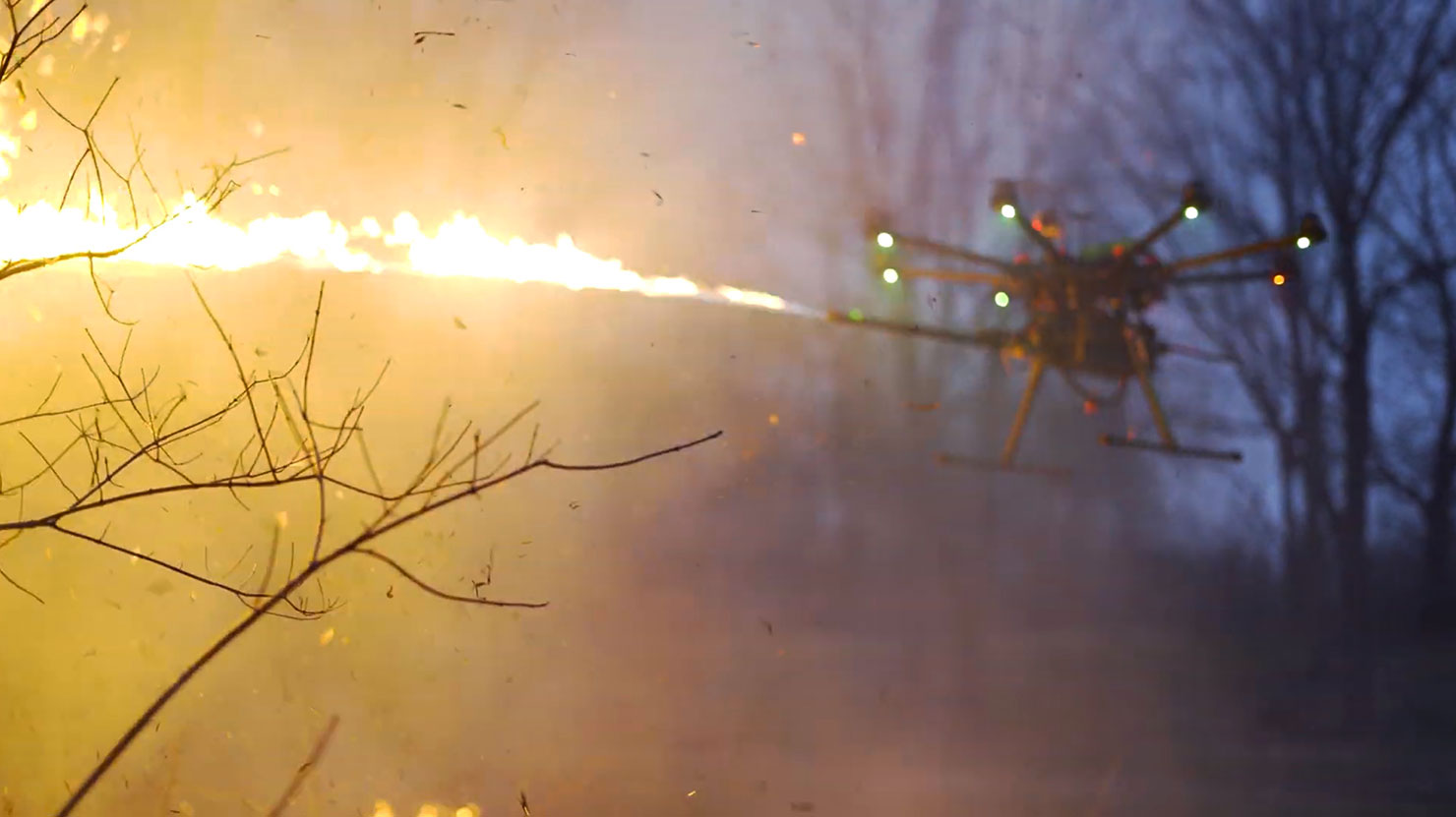 Flamethrower Drone Attachment