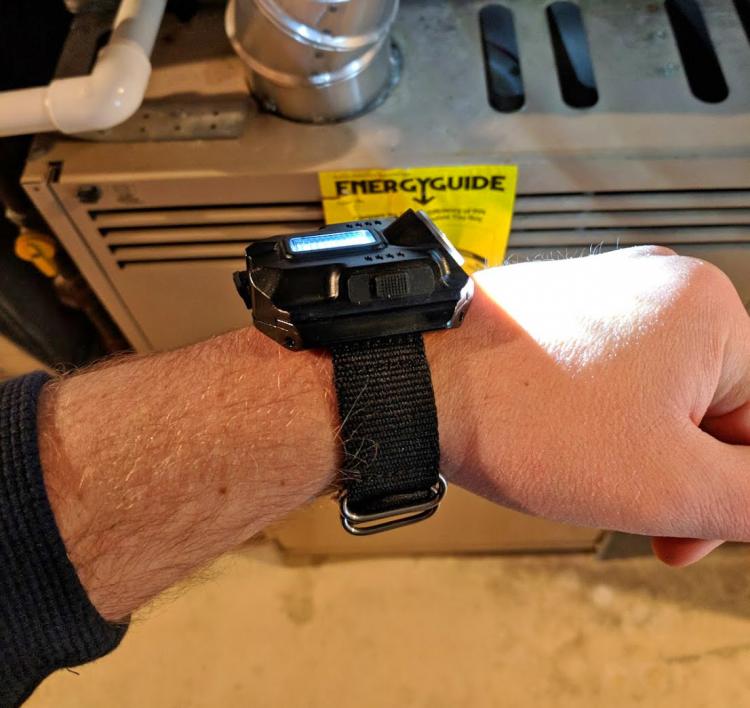 Flashlight Watch - Wrist light watch with compass - Survival rechargeable flashlight watch