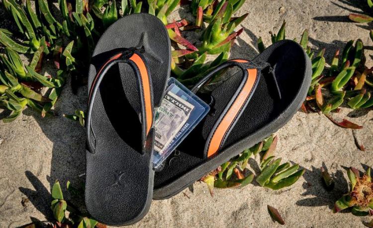 Slot Flops - Arch Port - Flip Flop Sandals With a Secret Stash Slot On Side Of Shoe