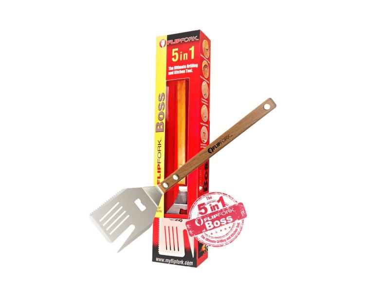 EZCook 5-in-1 BBQ Tool with Grill Fork and Grill Spatula 