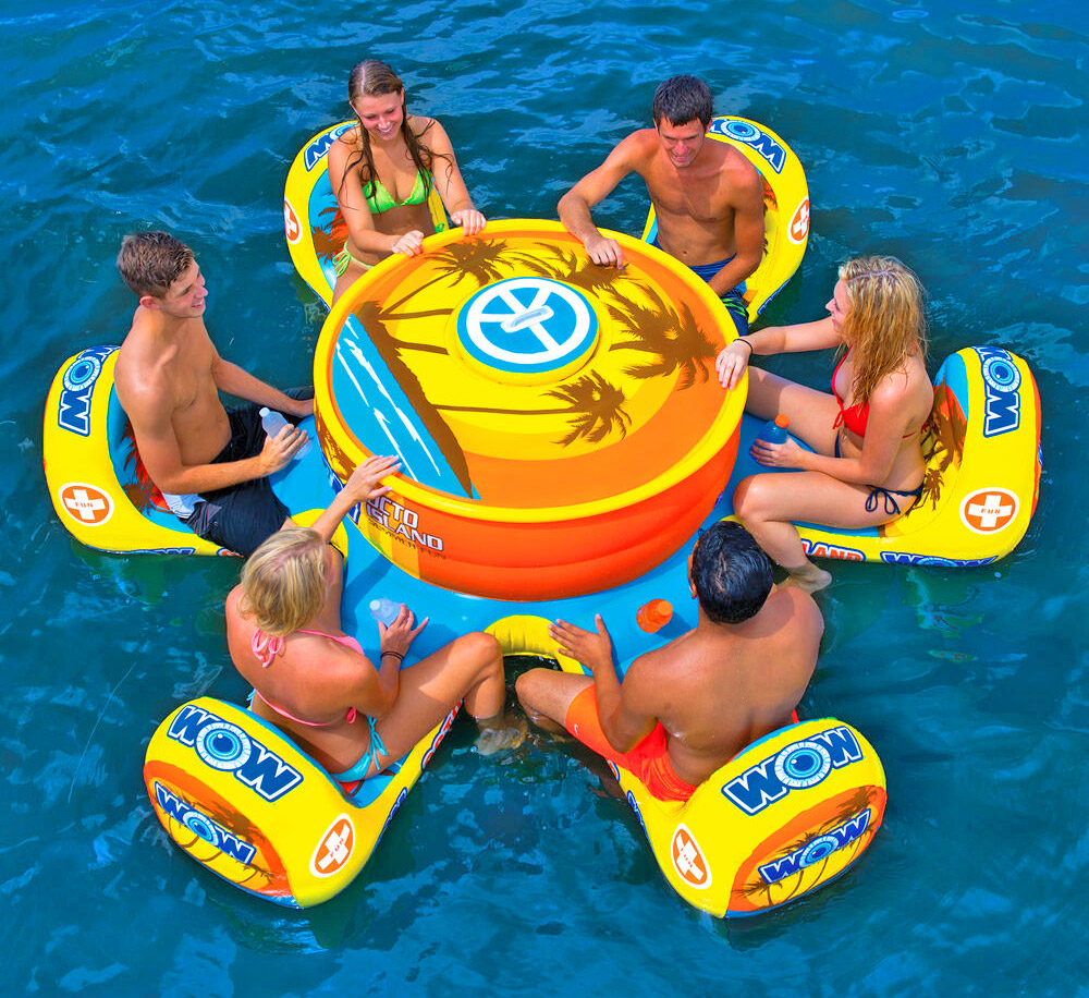 6 person hot sale pool float