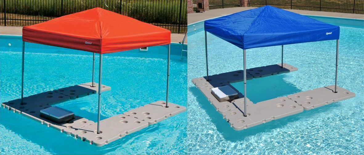 My Floating Bar - Modular Floating Panels With Canopy for shade and floating cooler