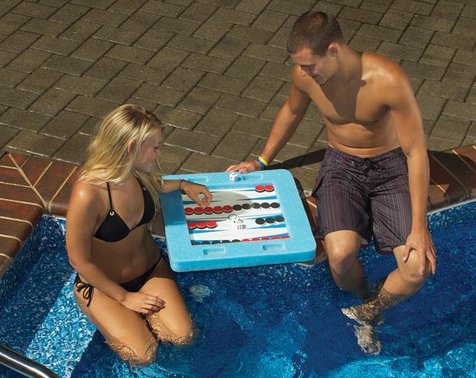 Floating Game Board Table For The Pool - Pool chess board