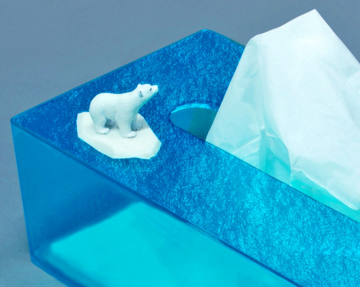 Iceberg Tissue Dispenser With Polar Bear