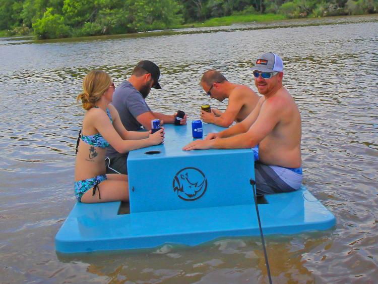 Floating Picnic Table - Water-based foam picnic table - Lake party table