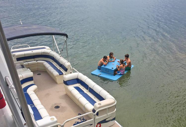 Floating Picnic Table - Water-based foam picnic table - Lake party table