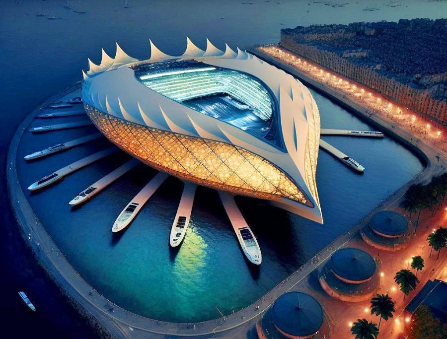 Floating Sports Stadium - Superyacht floating sports arenas
