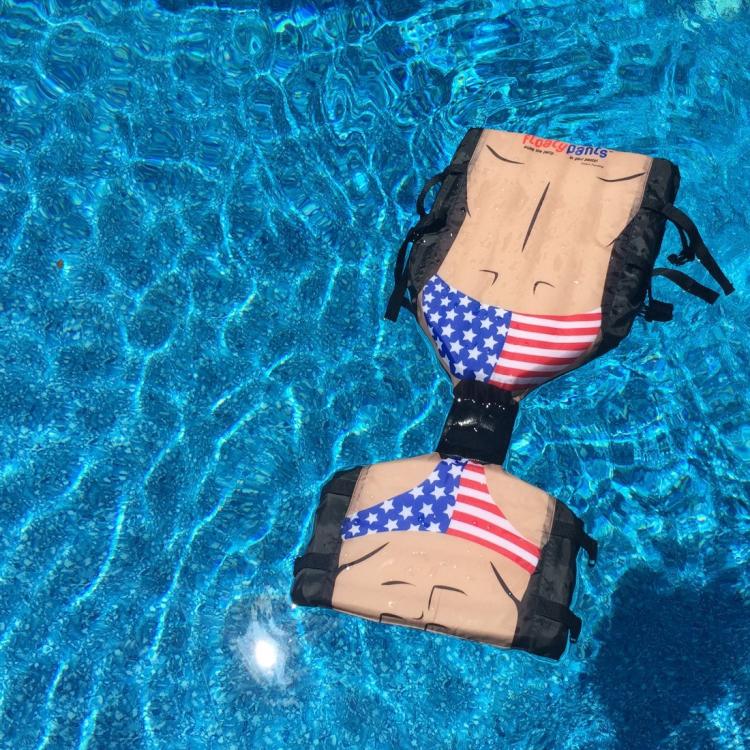 Floaty Pants - hand-free flotating device wraps around your butt - funny life jacket images gives you a thong and plumbers crack