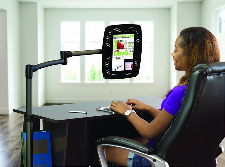 Floor Stand Tablet Holder - Adjustable arm iPad holder - Senior tablet holder
