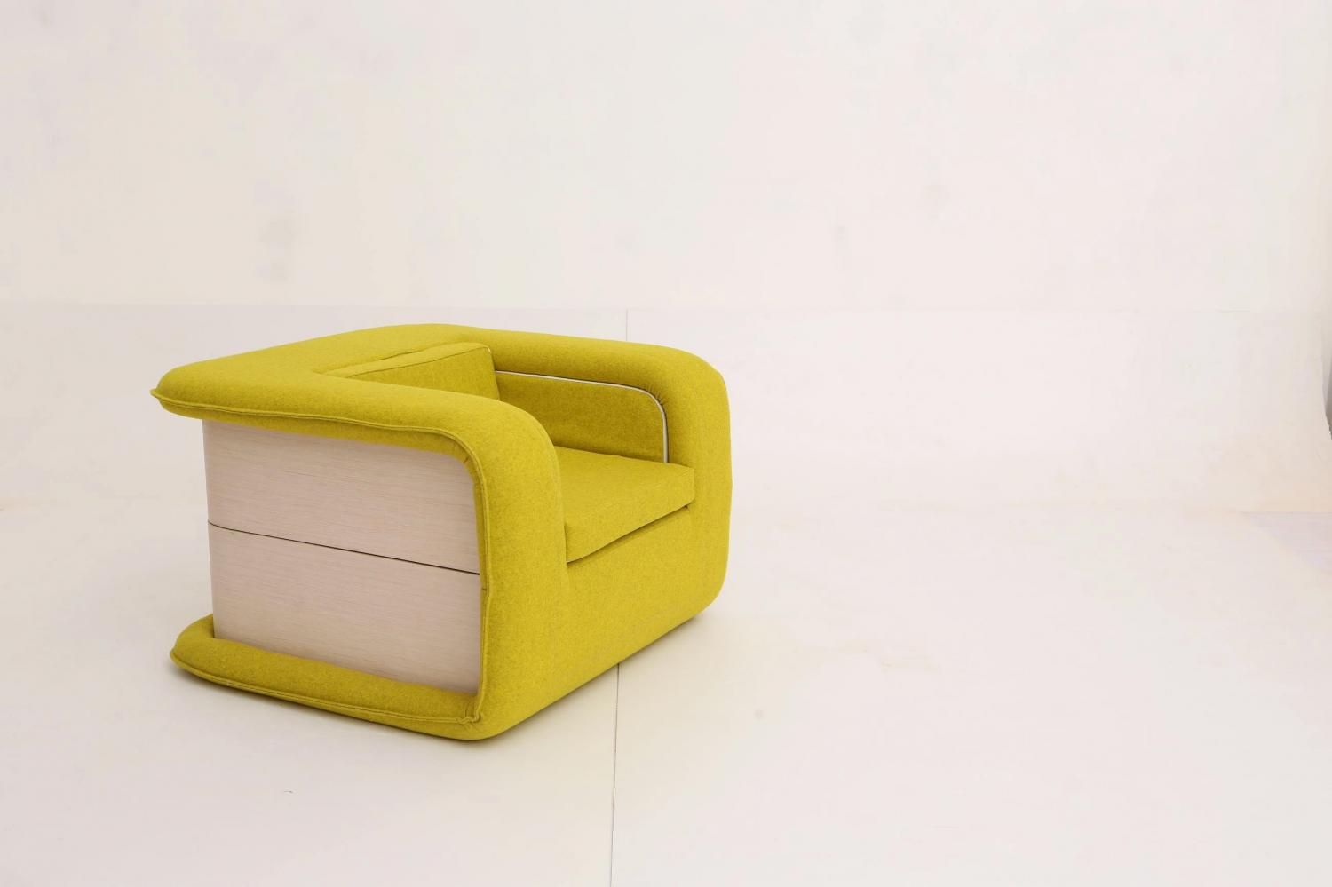 The FLOP Multi-functional Arm Chair Instantly Turns Into a Bed