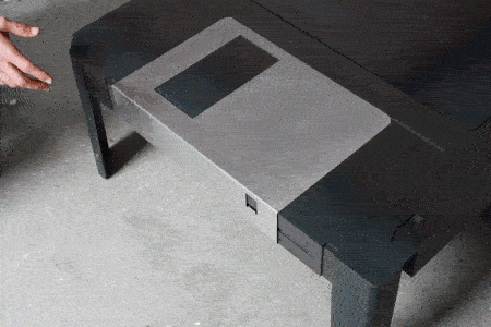 Floppy Disk Table - Retro save disk floppy coffee table