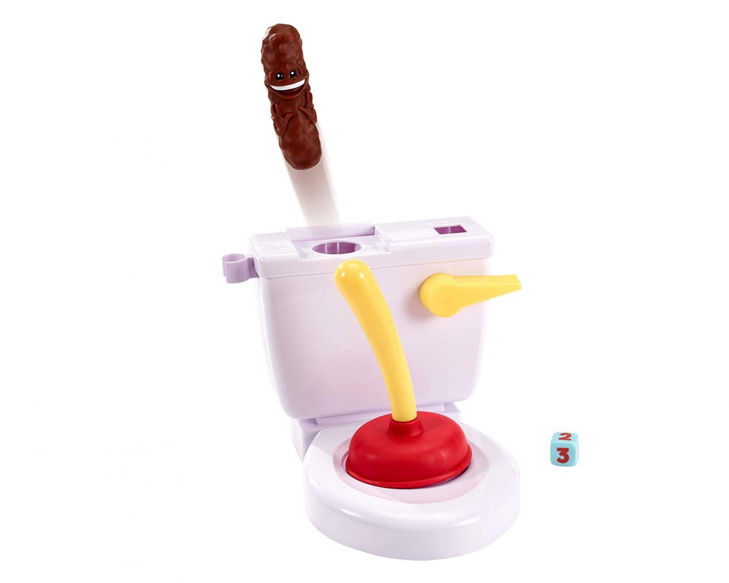 Flushin Frenzy Toilet Kids Game With Flying Poop after plunging toilet