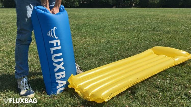 FluxBag - One Breath Inflate Pool Toys - Easy inflate your pool toys and air mattress - Push bag inflate